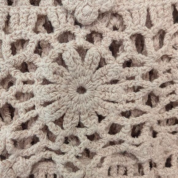 Roamans Womens Plus Size 14/16 Tiered Crochet Sweater Short Sleeve Boho Shirt - Picture 6 of 8